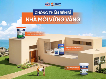 Giải pháp chống thấm TOA cho sàn mái, khu vực ẩm ướt và tường ngoài